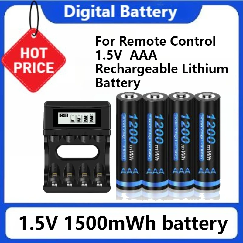 

For Remote Control 1.5V AAA Rechargeable Lithium Battery 1.5V 3A AAA Charging Li ion Batteries With charger