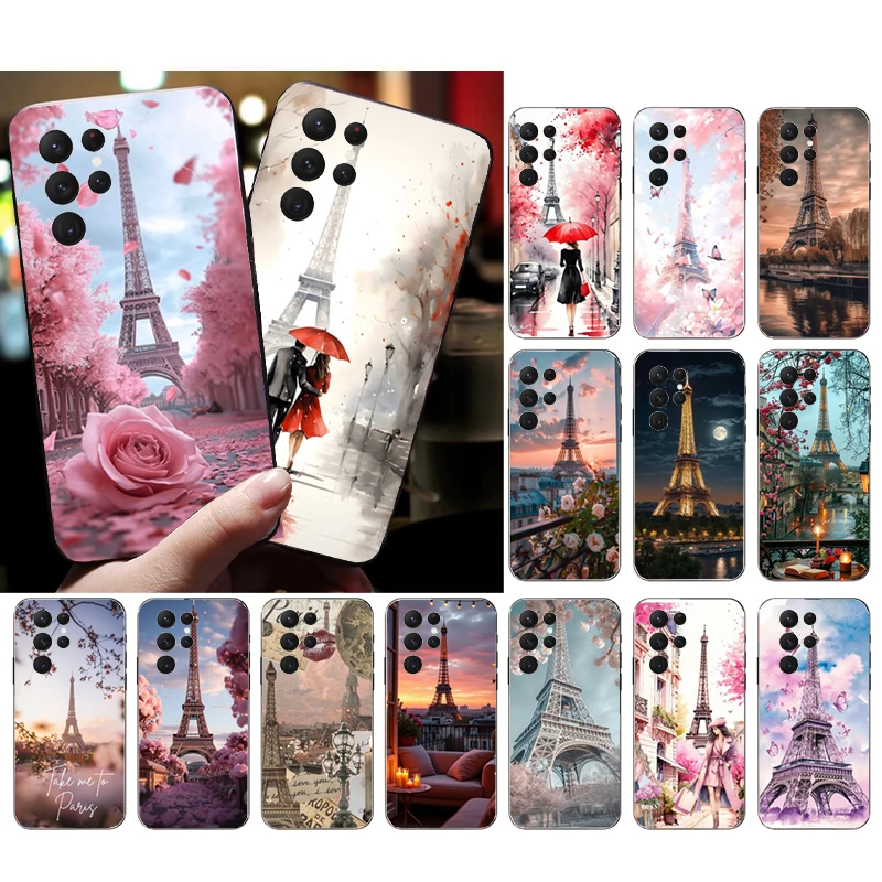 Funda de teléfono Torre Eiffel París para Samsung Galaxy S25 S24 S23 S22 S21 Ultra S24 S23 S22 S21 S25 Plus S24 FE