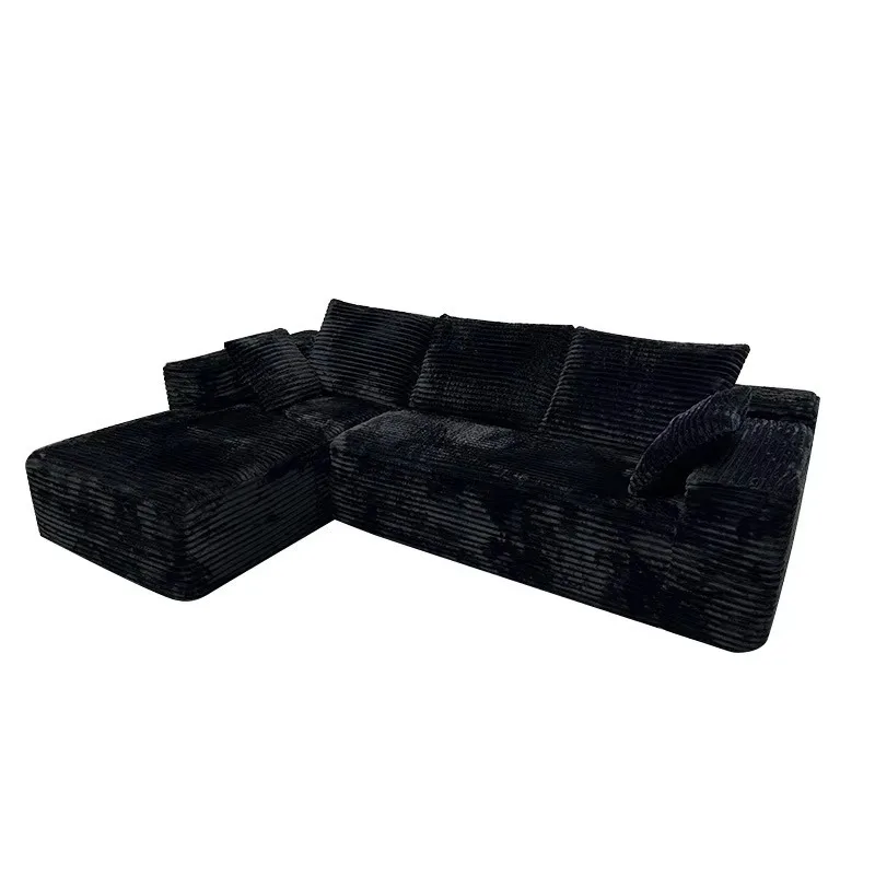 FSND #FSNDcc008 Modern L-Shaped Fabric Sofa Set Full Sponge Roll Packaging Free Combination Extendable Lazy-Compressed Features