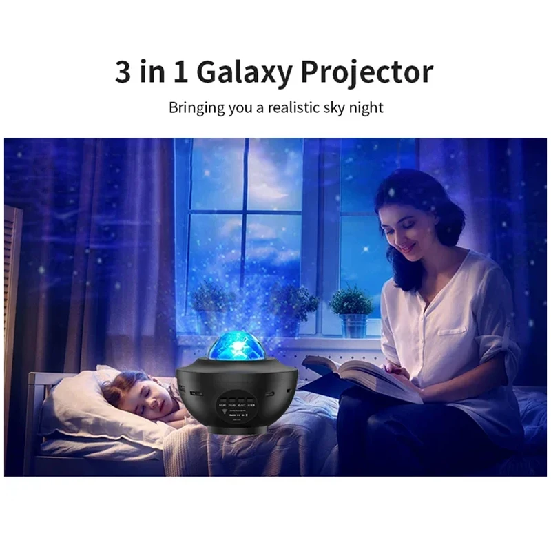 Xiaomi LED Starry Galaxy Projector Night Light Bluetooth Music Player Star NightLight Colorful Projector Night Lamp Child Gift