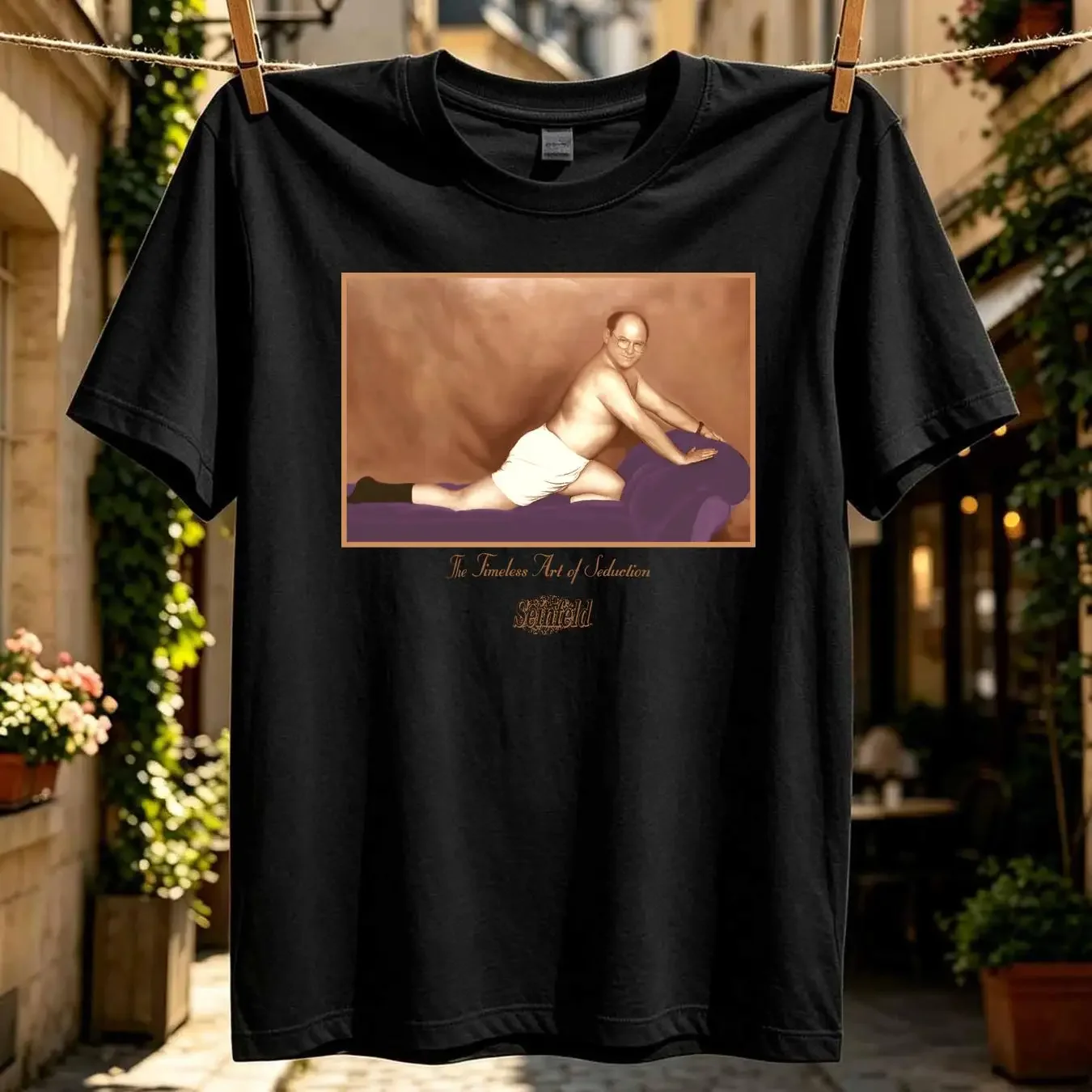 washed T Shirt Vintage 90s SEINFELD George Costanza The Timeless Art Of Seduction vintage Washed Casual Breathable