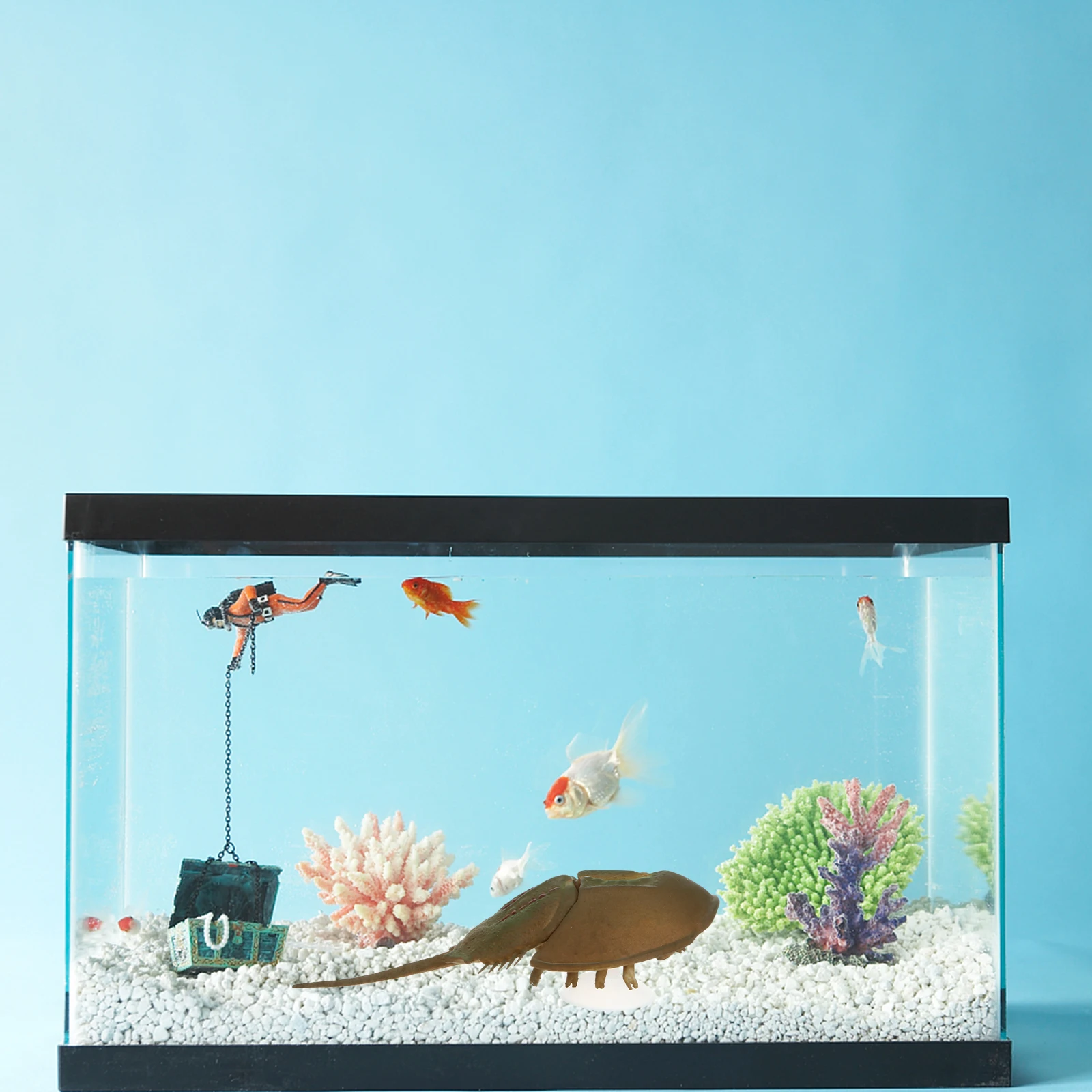 

Simulation Artificial Fighter Decor Realistic Plastic Craft nament for Fish Tank Hideout Aquarium Landscaping Decor