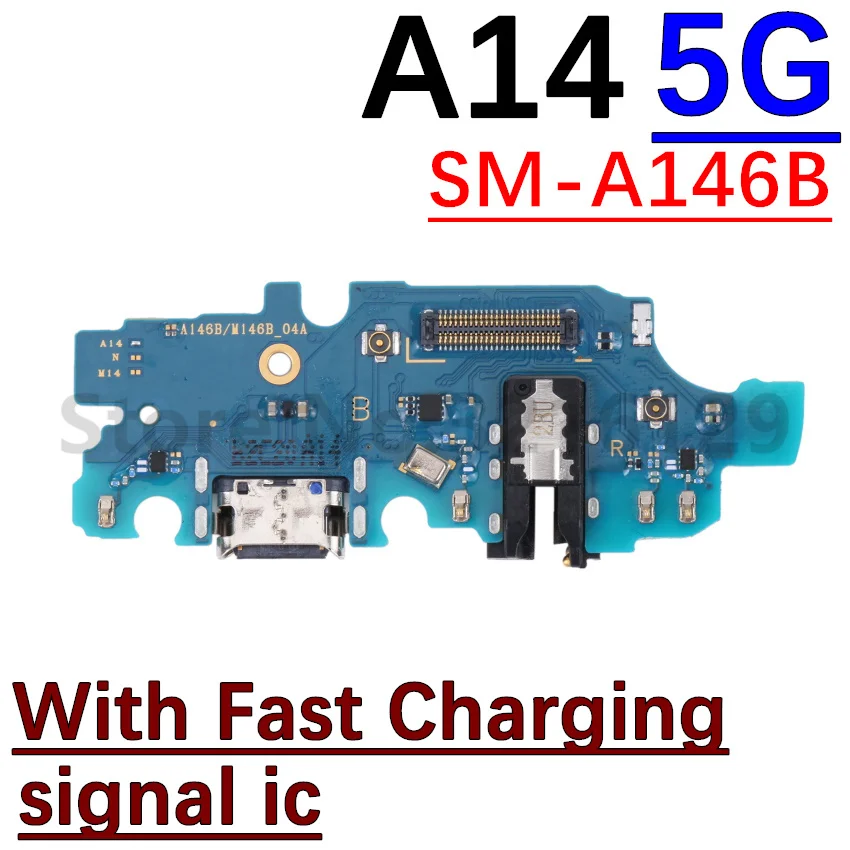 For Samsung Galaxy A14 A24 A34 A54 5G A546 Dock Connector USB Charger Charging Port + Mainboard Main Mother Board Flex Cable