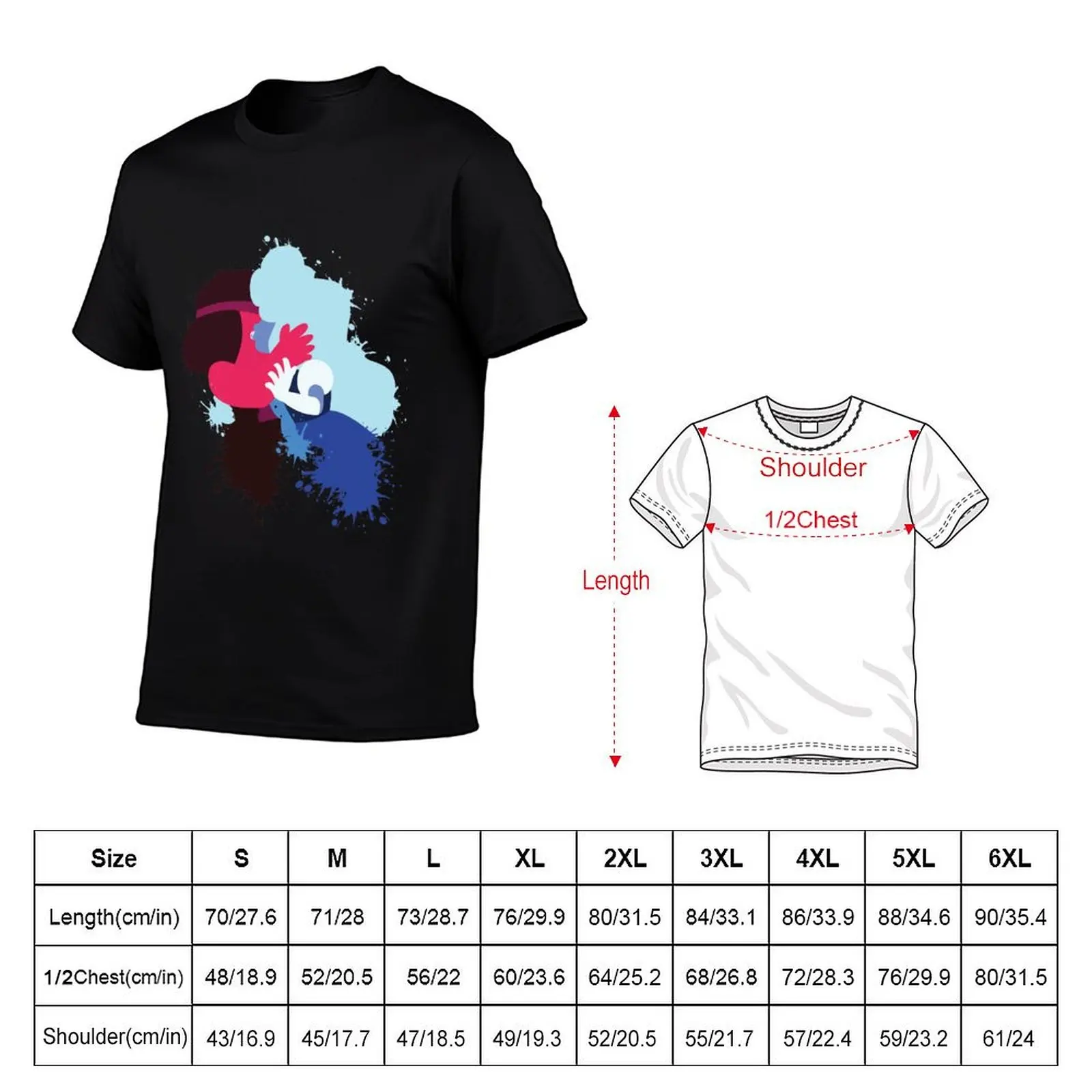 SU Ruby and Sapphire T-Shirt summer top vintage anime shirt oversizeds quick drying mens graphic t-shirts hip hop