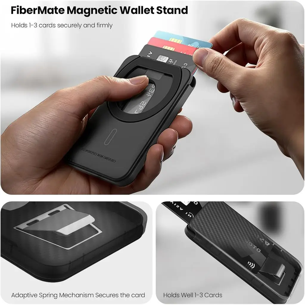 Nillkin Magnetic Wallet with Stand Slim 3 Cards Holder for Men Credit Card Phone Wallet for iPhone 17 Pro /16/15/14/13