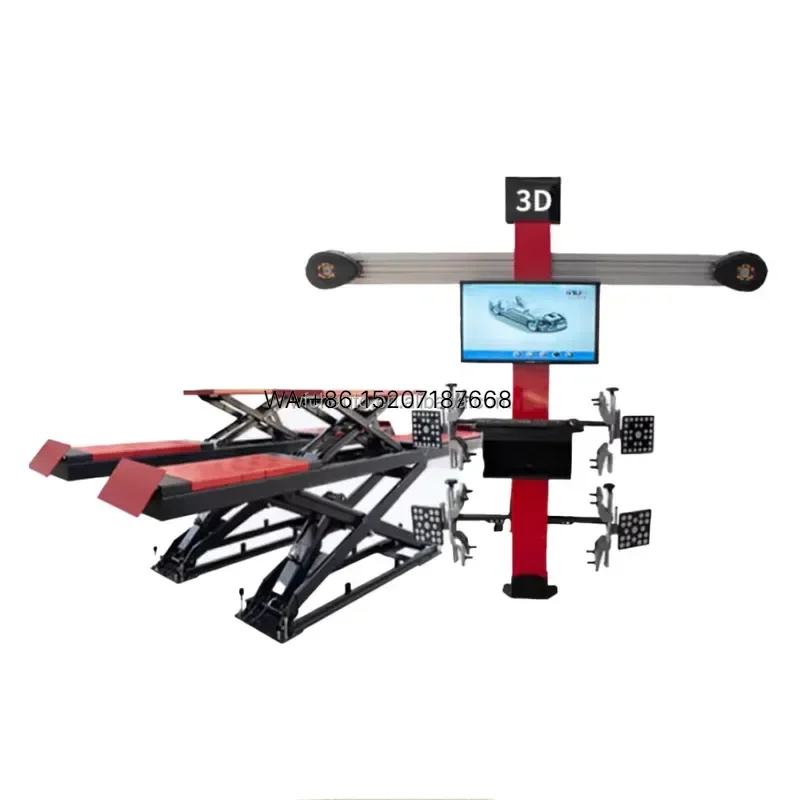 Wmwmnu 3D Four Wheel Alignment Balance Lift 10 Year Warranty 250W LED Digital Display Max Wheel Weight