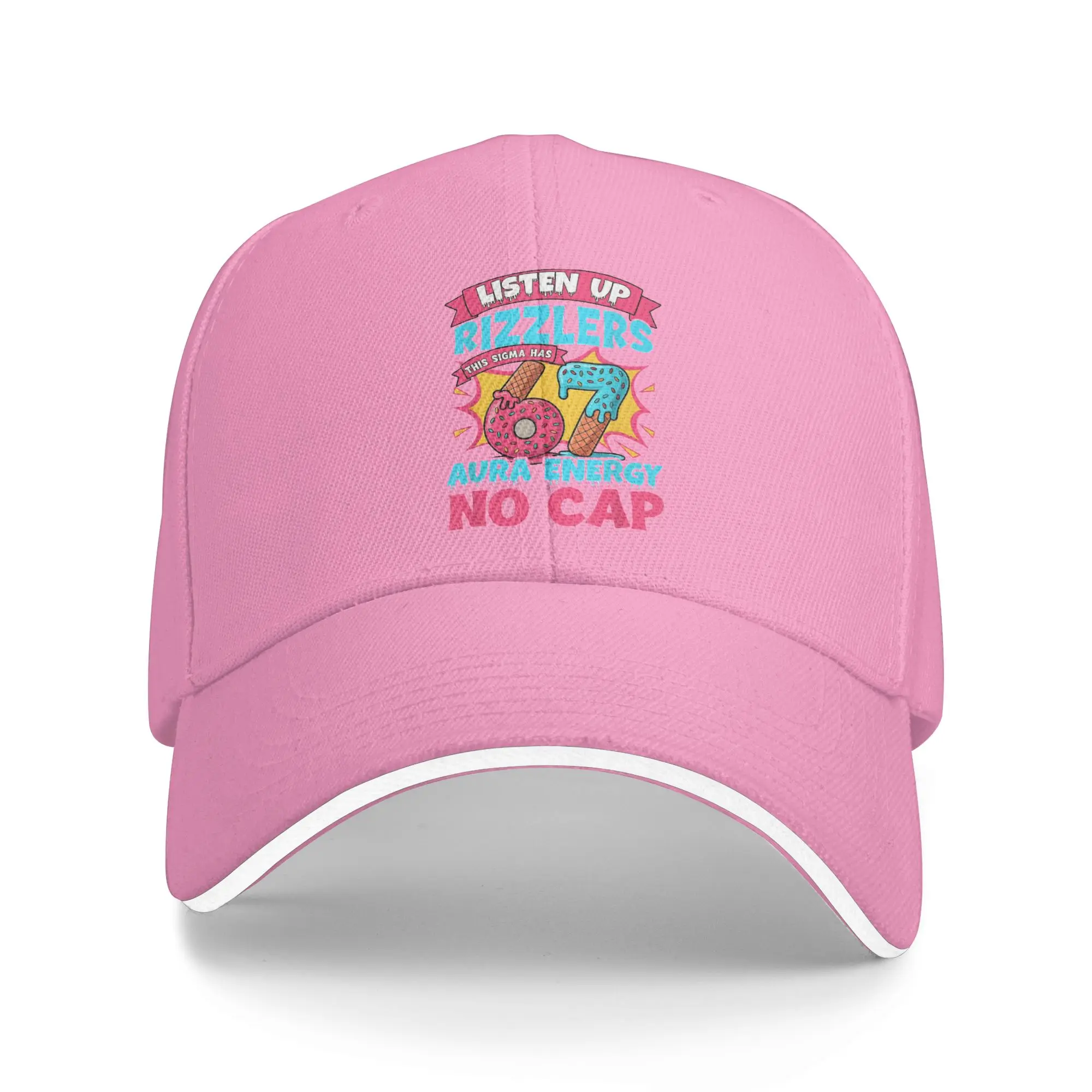 Listen Up Rizzlers This Sigma Has 67 Aura Energy Gen Alpha Baseball Cap Popular  Sandwich Caps Unisex Adjustable Sun Cap Outdoor