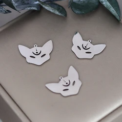 3pcs Animal Fox Charm For Jewelry Making Stainless Steel Necklace Pendant Bracelet Earring Accessories Diy Craft Supplies