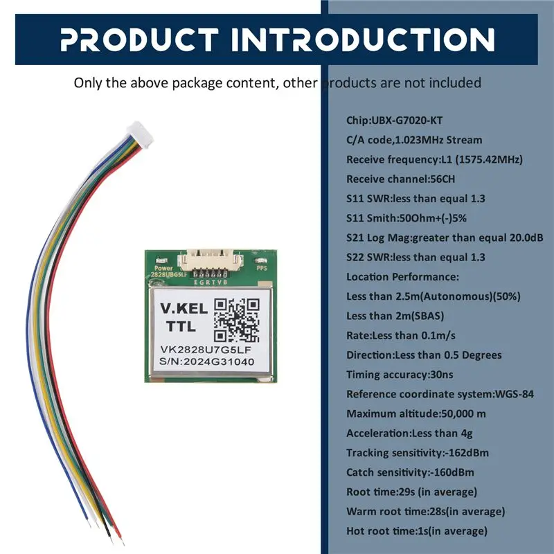 ABXE-VK2828U7G5LF GPS Module TTL 1-10Hz With Antenna FLASH Flight Control GPS Model