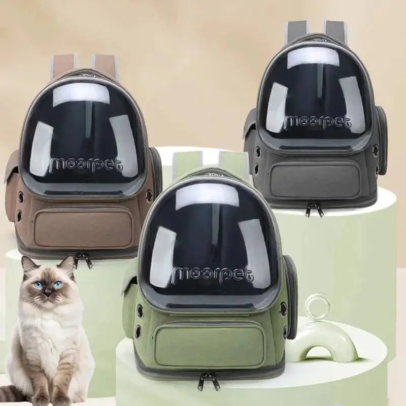 Carrier Outdoor Travel Backpack For Cats Small Dogs Breathable Cat Carrying Bag Transparent Portable Pet Travel Bag
