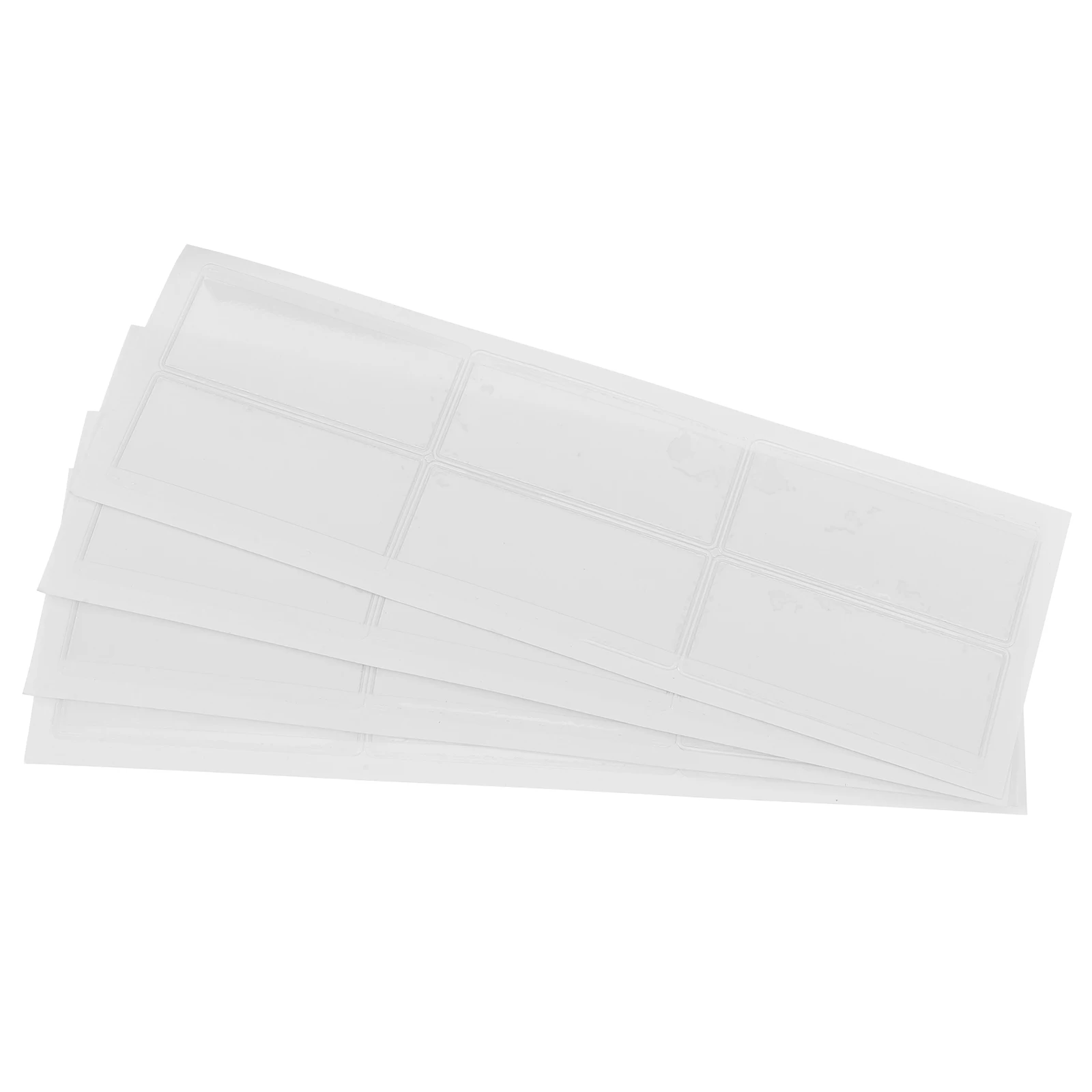 

24 Pcs Label Holder Bag Tag Adhesive Shelf Labels Protective Case Transparent Pvc Bookshelf Pockets