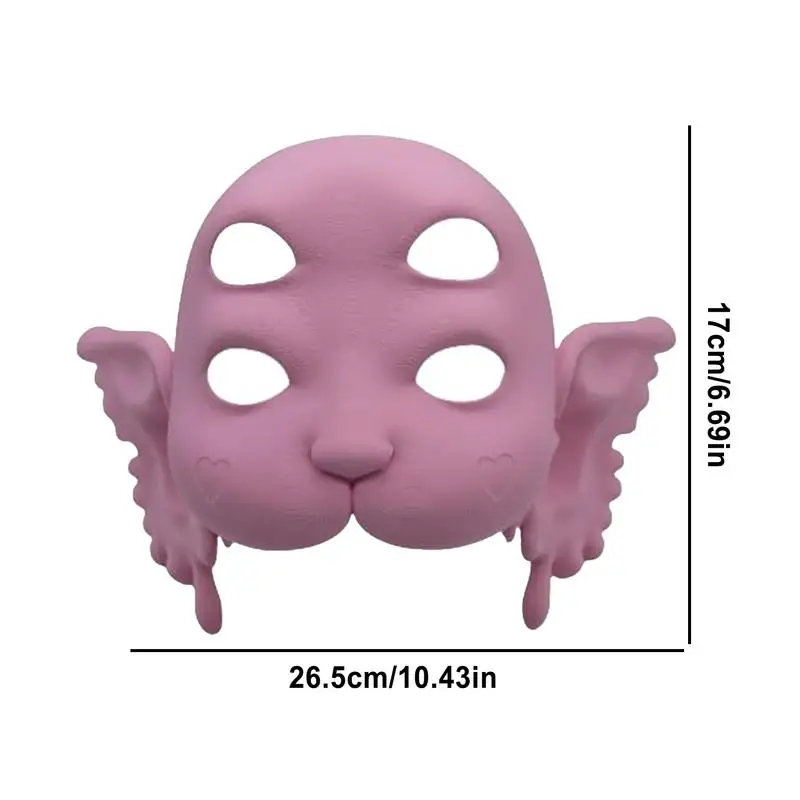 Maschera per il viso di Halloween Maschera stampata in 3D Unisex Adulti Divertente maschera horror Copertura per il viso Crea atmosfera festosa Gag