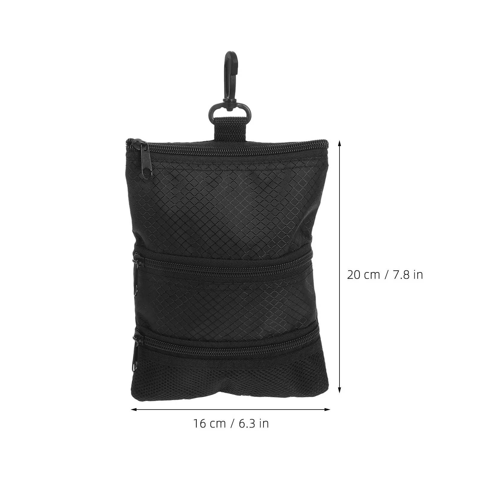 Portable Golf Ball Bag – Durable Nylon Multi-Pocket Organizer for Golf Accessories, Shoes & Gym Storage