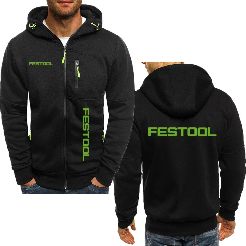 Spring and Autumn Men's hooded jacket Festool tools printing Fashion casual y2k men's hoodie fleece cotton men's hoodie