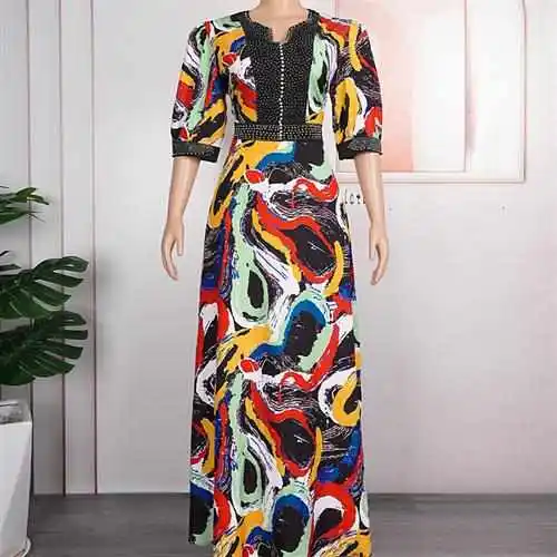 

Men's Casual Retro Ethnic Floral Totem Print Travel irt Cotton Busin Gentleman Sle Seven Sve Length Trendy Inner Wear