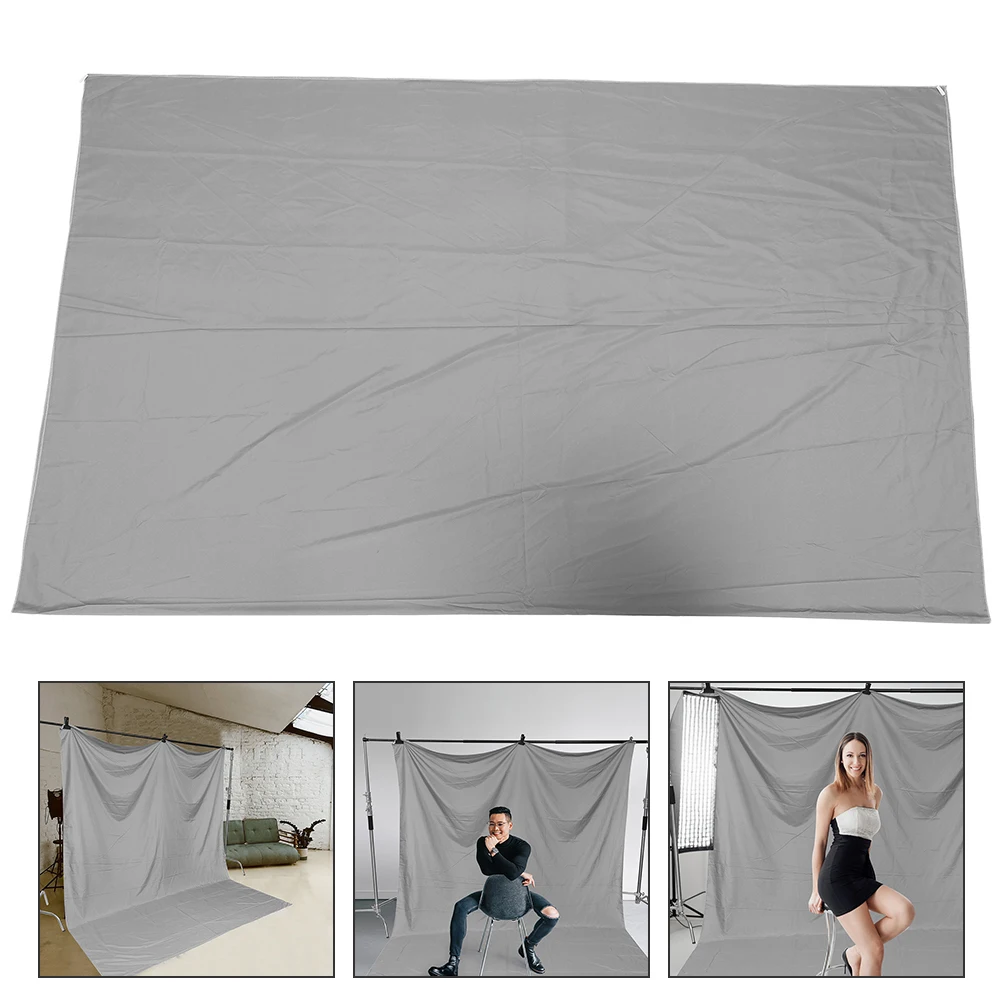 

1pc Grey Background Cloth Decor Thickened Strong Photography Backdrop Fabric Washable Table Cover For Home Banquet Scene Layout