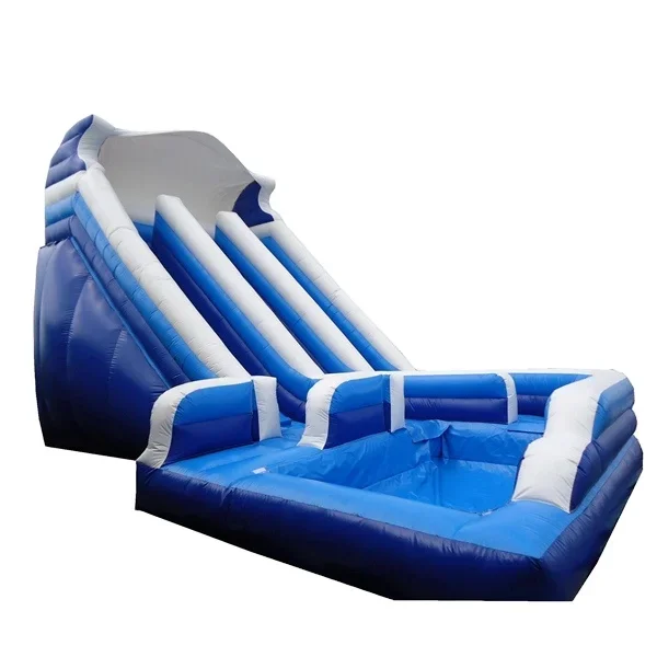 Commercial Kids Inflatable Floating Water Slide with pool For Outdoor