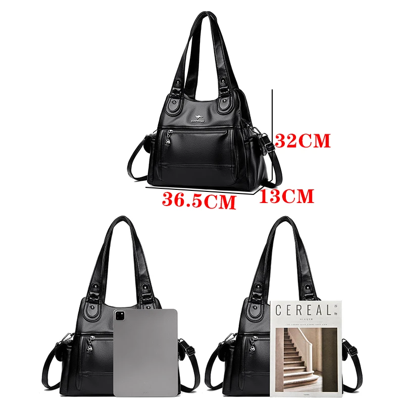 Fashion Brand Ladies Leather Messenger Bags Hot Luxury Handbags Women Bags Designer Crossbody Large Capacity Female Shoulder Bag image 2