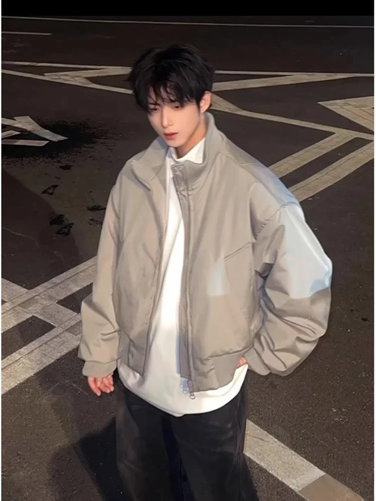 

American Sle ort Flight Jaet Cotton Men's Winter High Sensation Stand Collar Baseball Coat Cleanfit Polyester Fiber Lon...