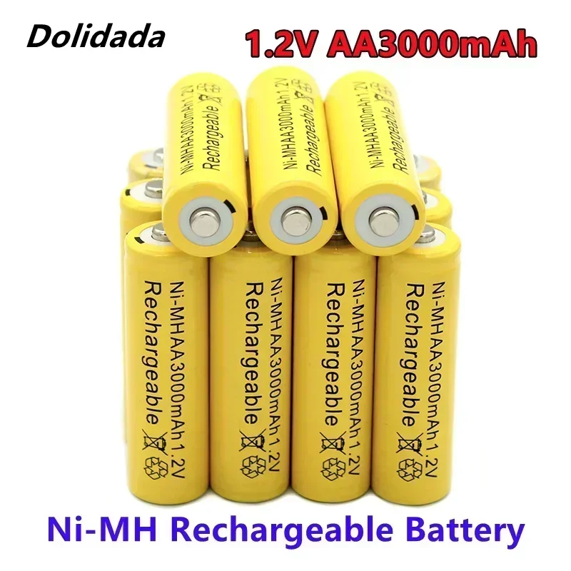 100% Original 1.2V 3000mAh NI MH AA Pre-Charged Rechargeable Batteries NI-MH Rechargeable AA Battery for Toys Camera Microphone