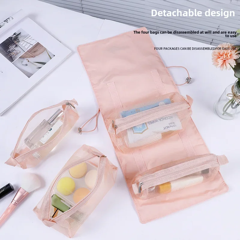 Detachable Four-in-one Cosmetic Bag Multifunctional Simple Travel Ladies Foldableing Travel Cosmetics Storage Toiletry Bag