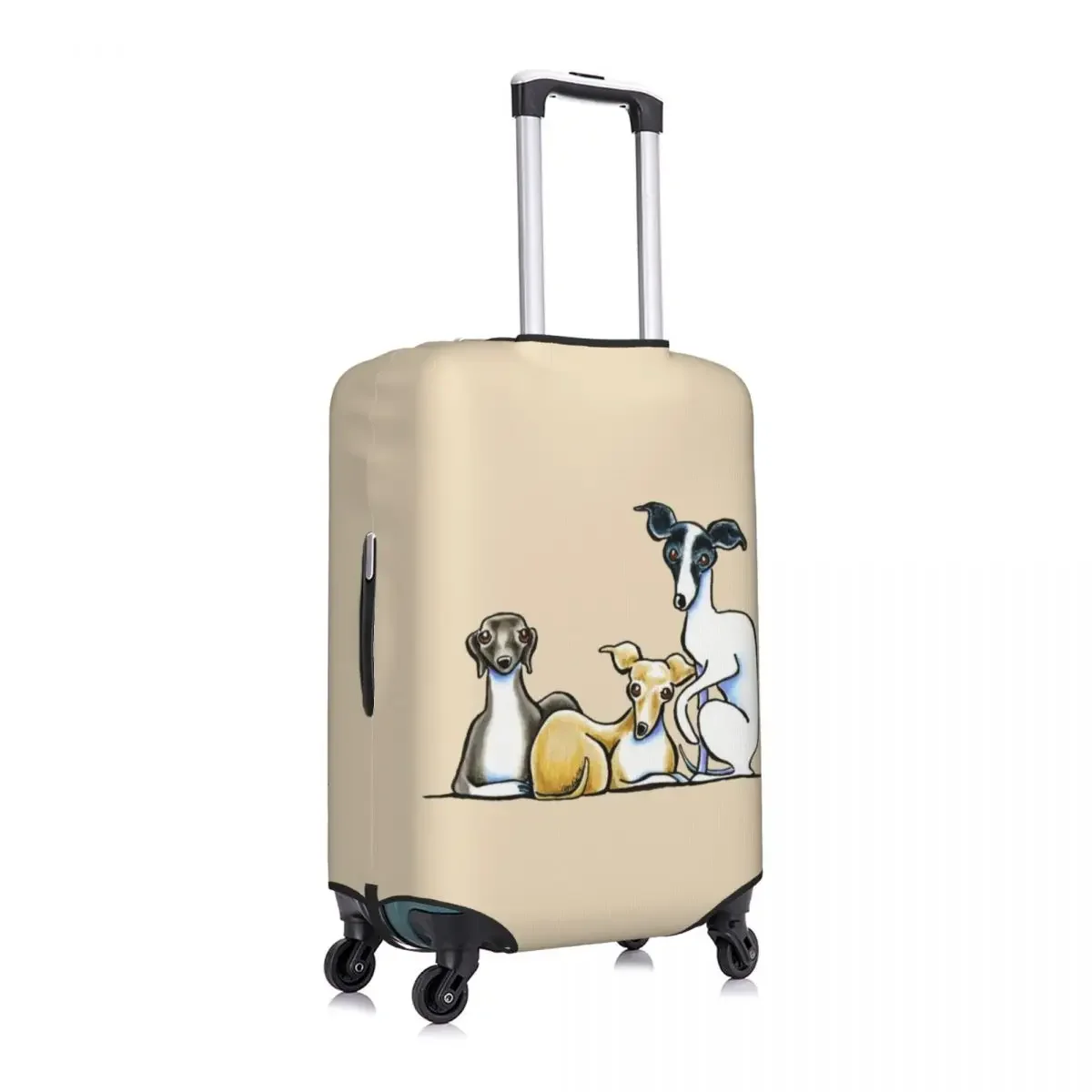 Custom Italiaanse Windhond Trio Bagage Cover Beschermer Whippet Windhond Hond Reizen Koffer Beschermhoes Voor 18-32 Inch