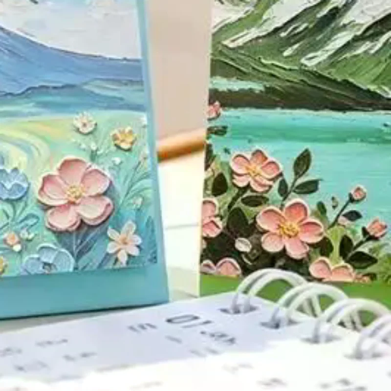 2027 Floral Desk Calendar Small Portable Design Daily Weekly Monthly Pages Home Office School Use Schedule Organizer