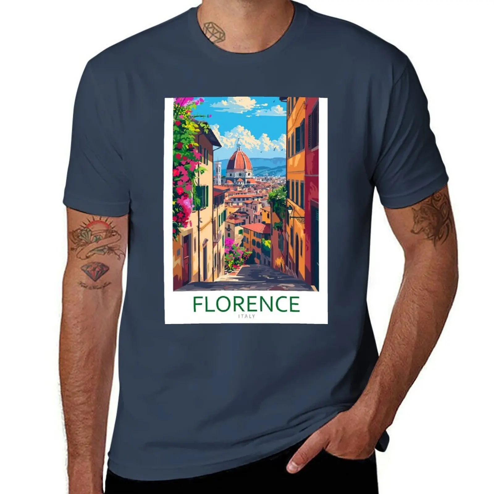 

Minimalistic Florence - Italy T-Shirt blacks basketball graphic tees T-shirts man aesthetic clothes black t-shirts for men