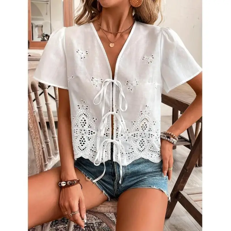 

Casual ort Sve Embroidered Belted Front Yoke Men's Sportswear Set Autumn Season Seven-Quarter Sve ort Pants