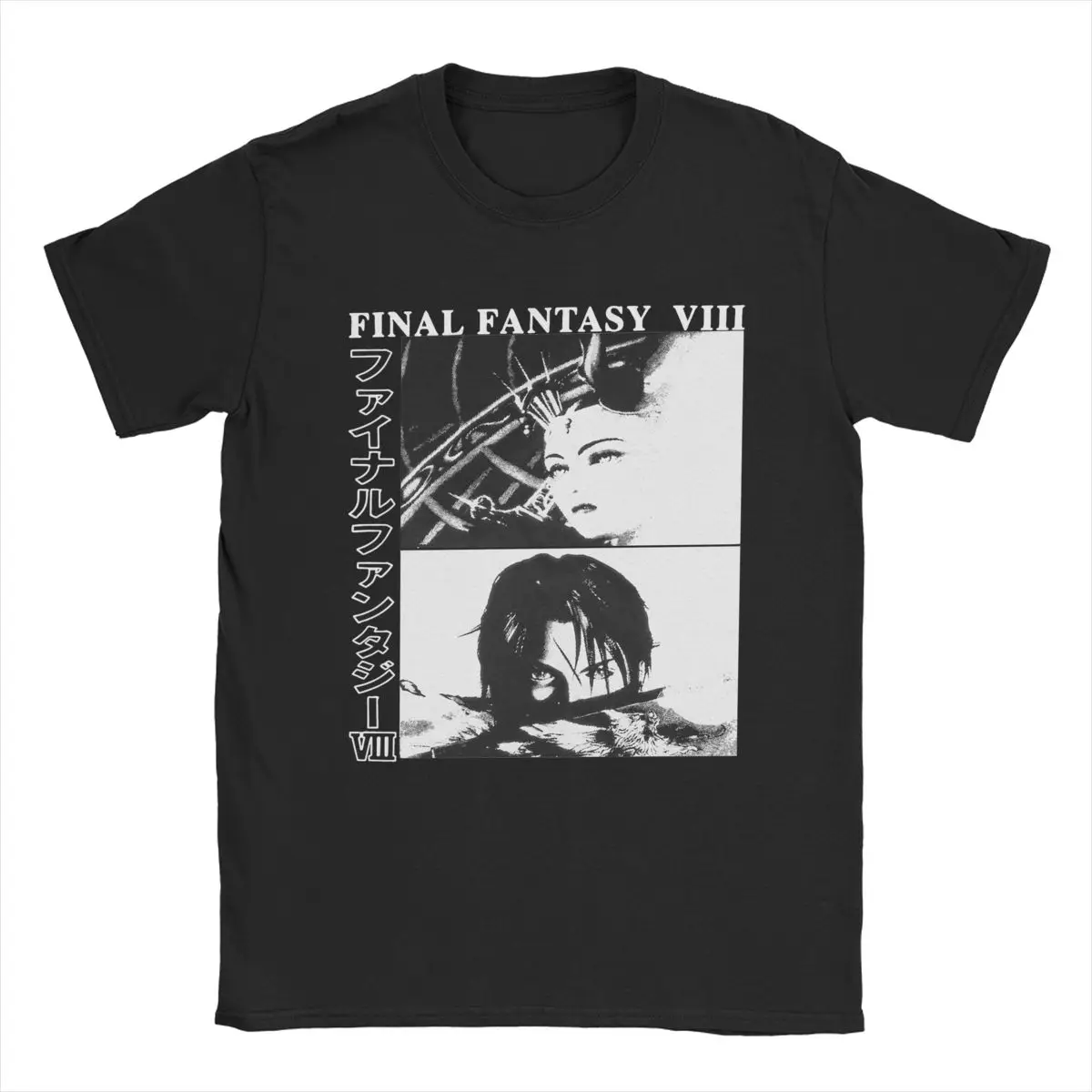 Final Fantasy VIII T-Shirts Men Awesome Cotton Tee Shirt Round Collar Short Sleeve T Shirts Gift Idea Tops