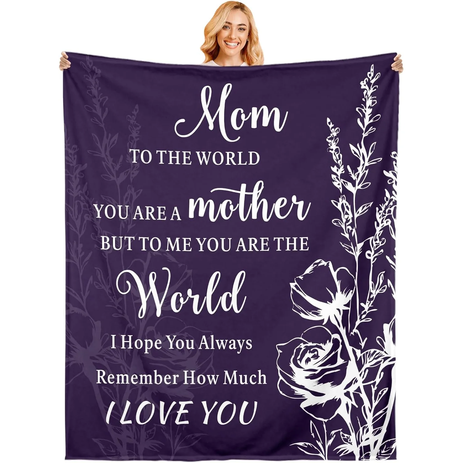 Gifts for Mom'S Birthday, a Christmas Blanket from Her, a Cozy Blanket for My Mother, The Perfect Gift for The Best Mom Ever, a