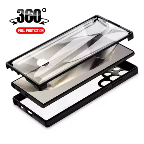 360° Full Body Dual Layers Cases for Samsung Galaxy S23 S24 Ultra S21 FE S22 Plus S23 FE A55 A35 A25 A15 A04S Double-sided Cover