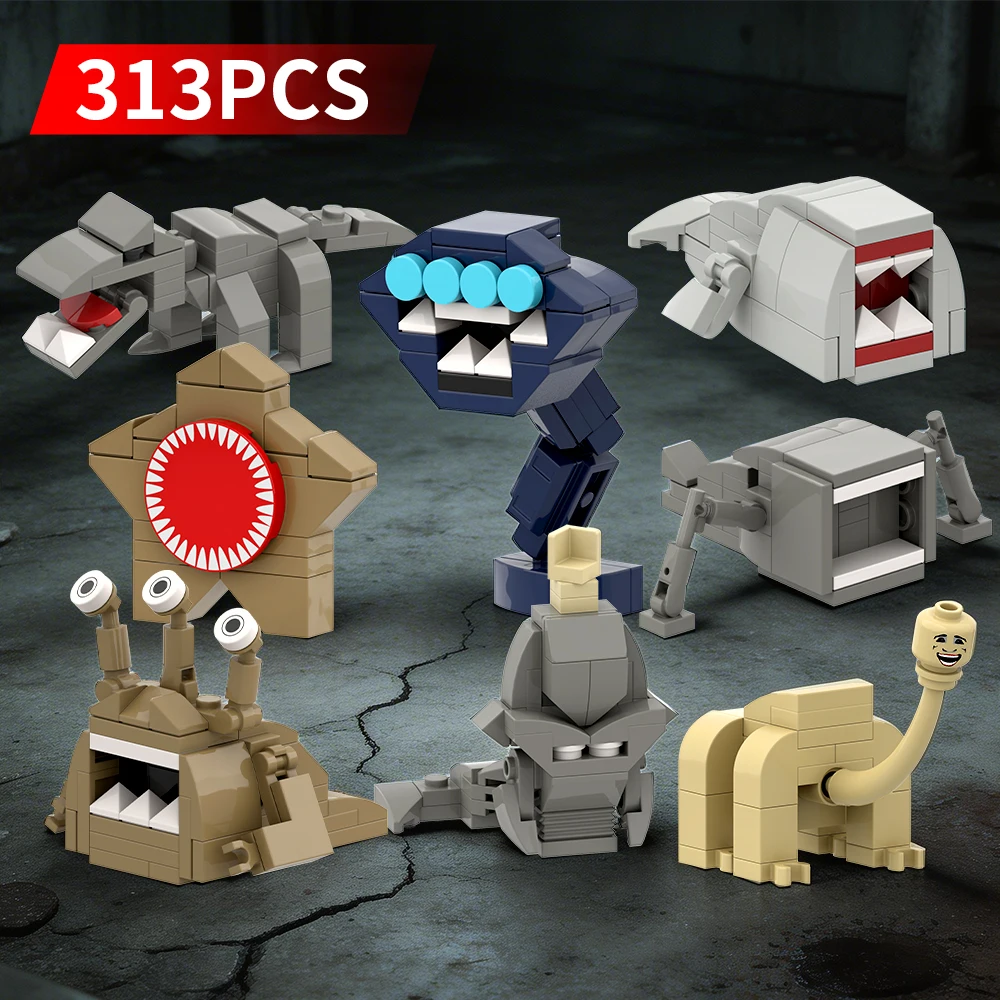 2026 Novo Bloco de Montar Monstro Marinho Bloop, 8 em 1 Bloop Monstro Marinho El Gran Maja O Devorador de Mares Leviatã Brinquedo de Blocos Presente para Fãs