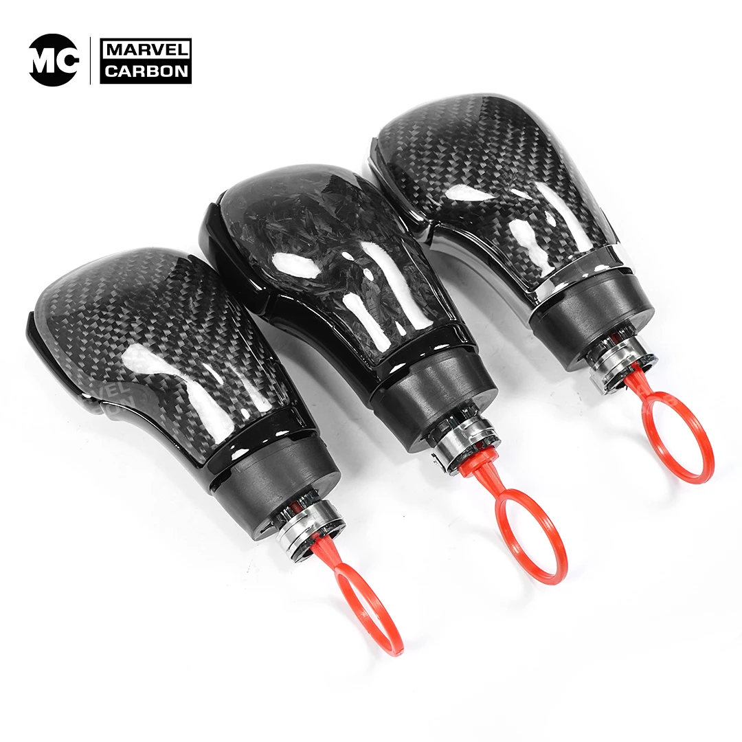 Real Carbon Fiber Car Automatic Gear Shift Knob For Golf MK7 MK7.5 Golf R Scirocco Forged Carbon Fiber Automatic Gear Shift Knob