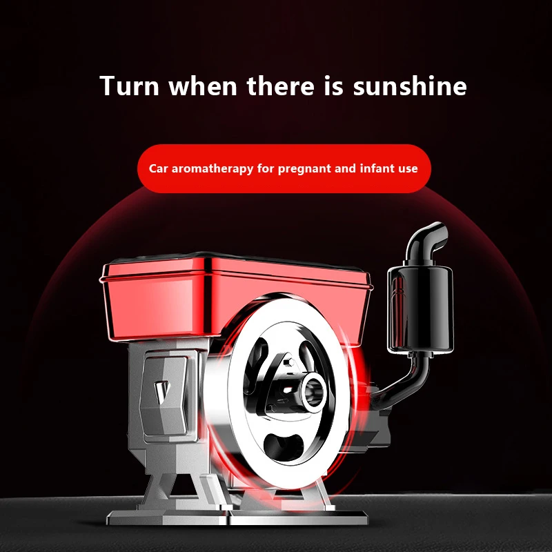 New Car Oil Diffusers Solar Powered Rotating Car Perfume Diffuser Simulated Tractor Engine Car Perfume Diffuser Car Aromatherapy
