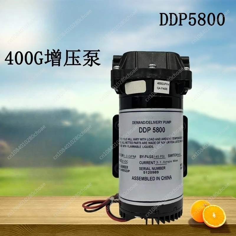 

DDP 5800 Electric Diaphragm Pump DC 24V RO Booster Pump 400GPD 5.1LPM 145PSI for Water Purifier Water Boosting System