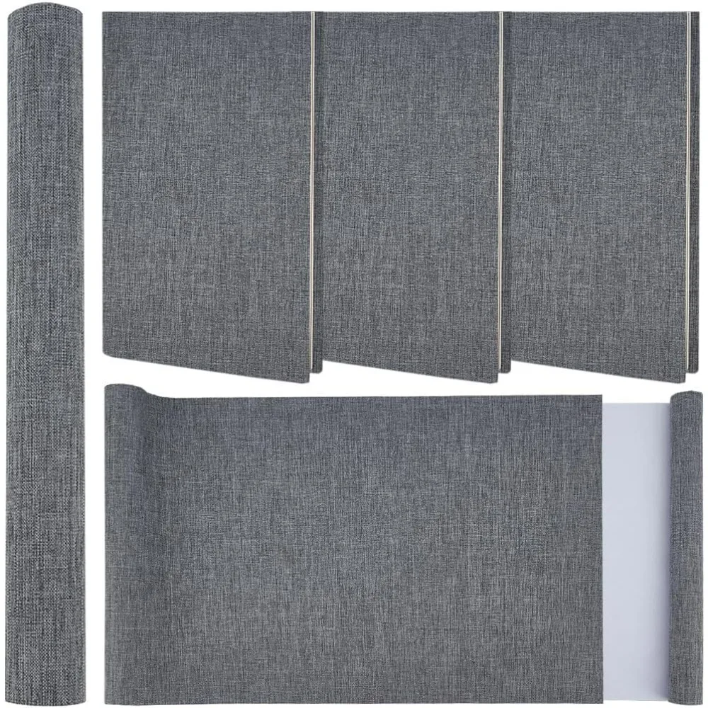 51 x 11,8 Zoll graues Buchtuch, Buchbindehülle, Stoffoberfläche, Papierrückseite, A4 bis A8, gewebtes Polyester-Buchcover für Bücher
