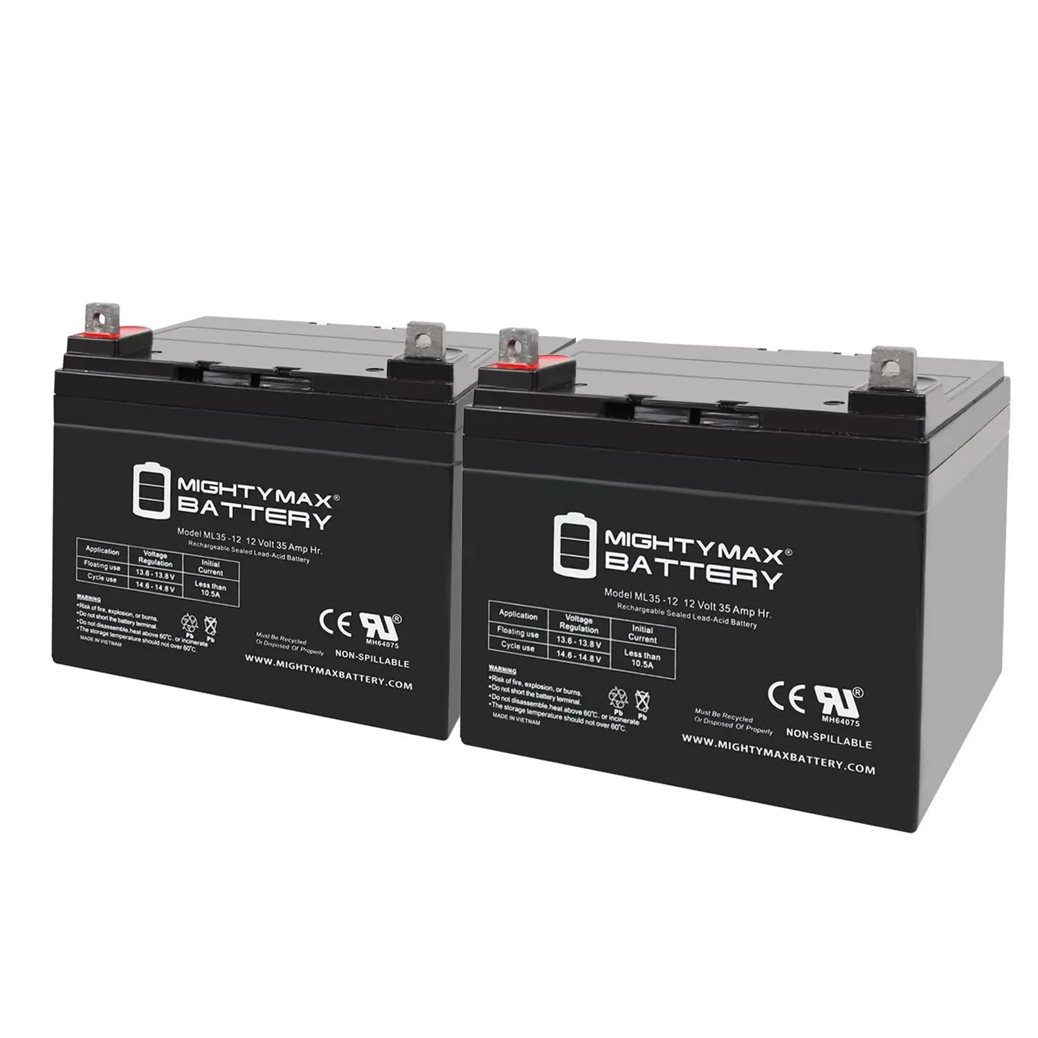 12V 35AH Rechargeable Battery Replaces 36AH CB36-12 for UPS Solar Wheelchair Mobility Scooter Alarm, Customized