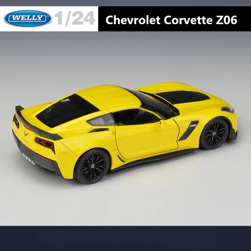 WELLY 1:24 シボレーコルベット Z06 2017 合金スポーツカーモデルダイキャストレーシングカーモデルシミュレーションコレクションおもちゃギフト