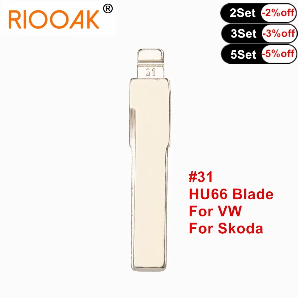 10Pcs #86 HU66 HAA Uncut Flip Key Blade Compatible KD VVDI Blank For VW Passat Bora Skoda Seat Audi Car Remote Key