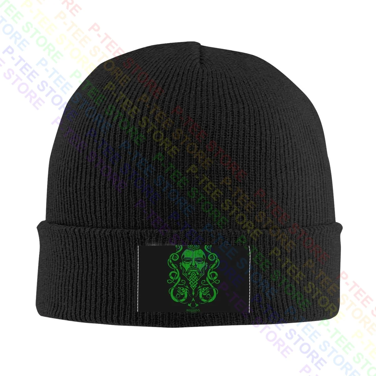 Assasins Creed Valhalla Green Logo Knitted Beanie Hat Beanies Cap Cool Hipster High Quality