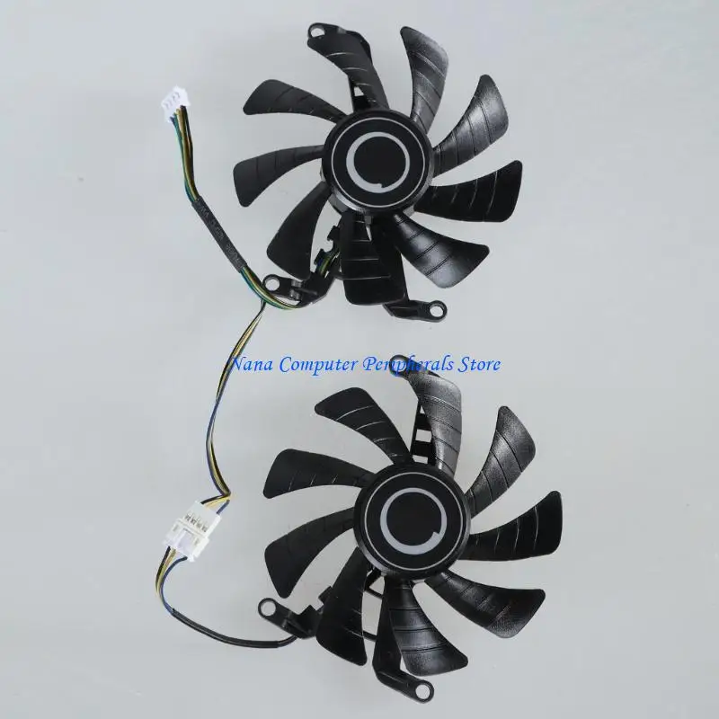 F68C 2Pcs 87mm RTX2060 Graphics Card Cooling VGA Fan T129015SU 4Pin 12V Coolers Fan