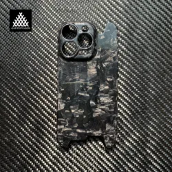 Real Full Forged Glossy Black Carbon Fiber Case for iPhone 16 15 14 13 Pro Max Super Light Hard Slim Protective Phone Back Cover