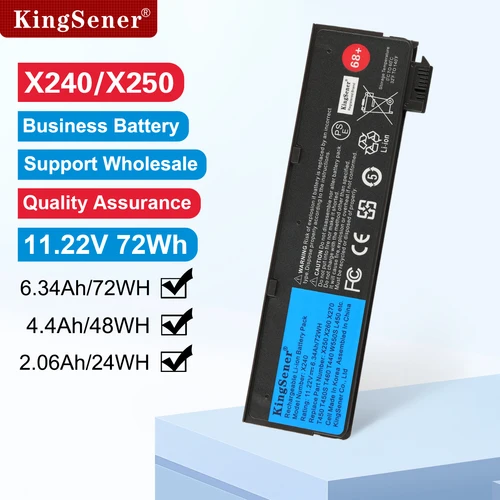 KingSener batería del ordenador portátil para Lenovo ThinkPad X240 T440S T440 X250 X260 X270 T450S T460 T450 T450S T550 T560 45N1126 45N1127