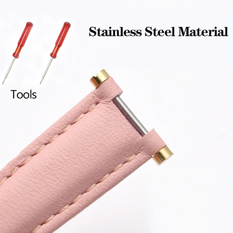 Screw-In Watch Lug Stem Link Kit Watch Screw Tube Rod Spring Bar for Leather Watchband Strap Rose Gold Silver 14 16 18 20 22mm