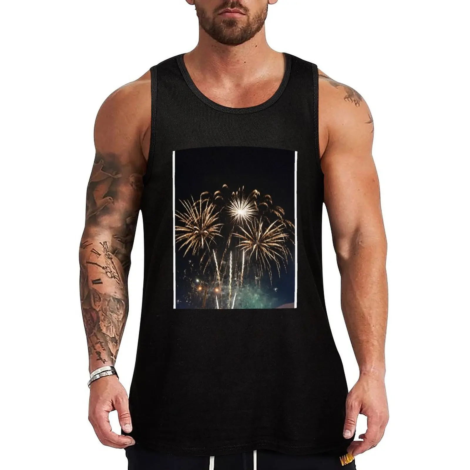 

Fire Trees Tank Top sleeveless vests singlet for men Men's summer clothes