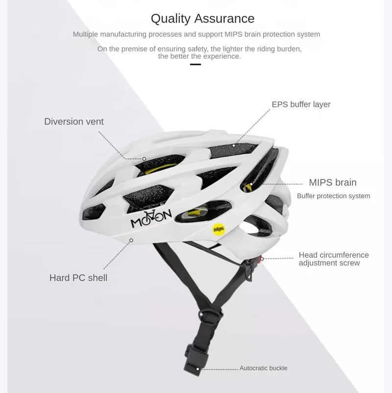 MOON Mips-Safety System Cycling Helmet for Men and Women, Bike Racing Helmet, Adjustable Inmold, Ultralight, MTB, Road Bike