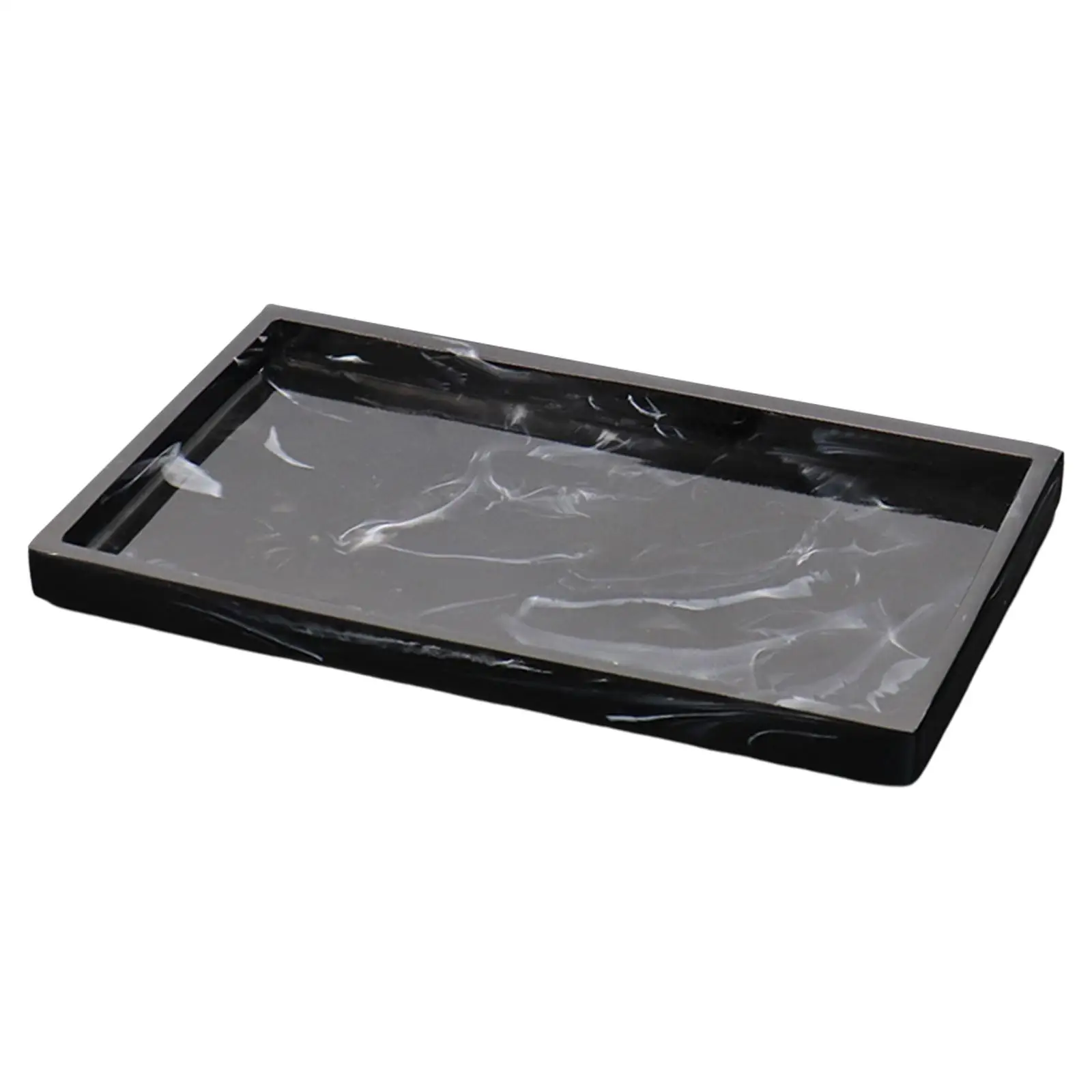 Marble Pattern Resin Jewelry Dish Tray for Bathroom Vanity Sink Counter Storage Candles Tissues Holder Display