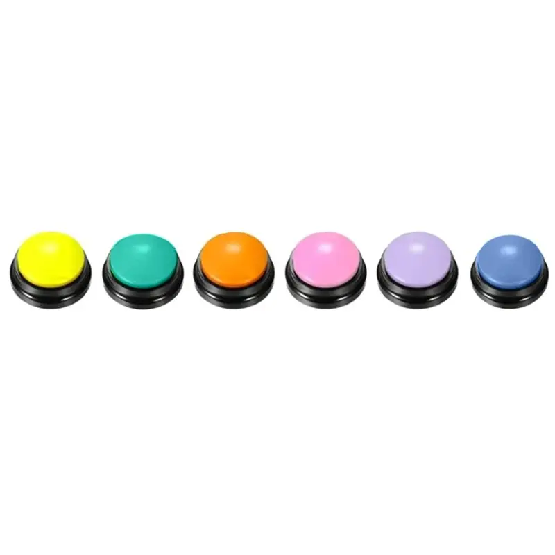 AT21-Dog Communication Buttons 6PCS Voice Recording Function For Pet Training Buzzer Record& Playback Funny Gifts No Batteries N
