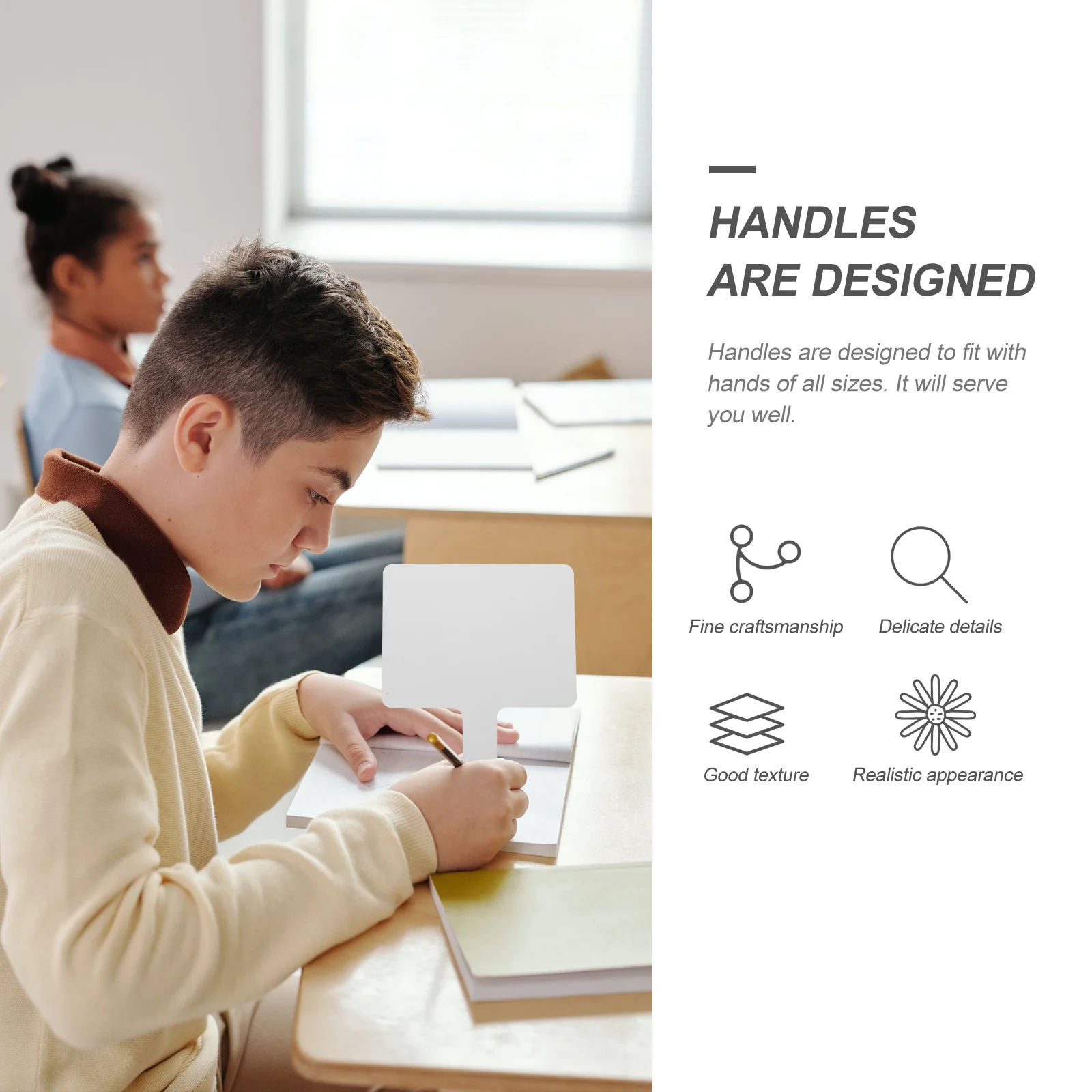 

Answer Board Smooth Edges Teaching Tool Classroom Interactive Whiteboard Handheld Writing Surface Quick Response Board